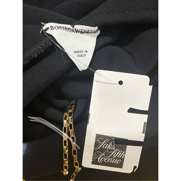 Bottega Veneta Viscose Backless Long Dress With Chain Detail Black XS $3600 - Picture 13 of 14